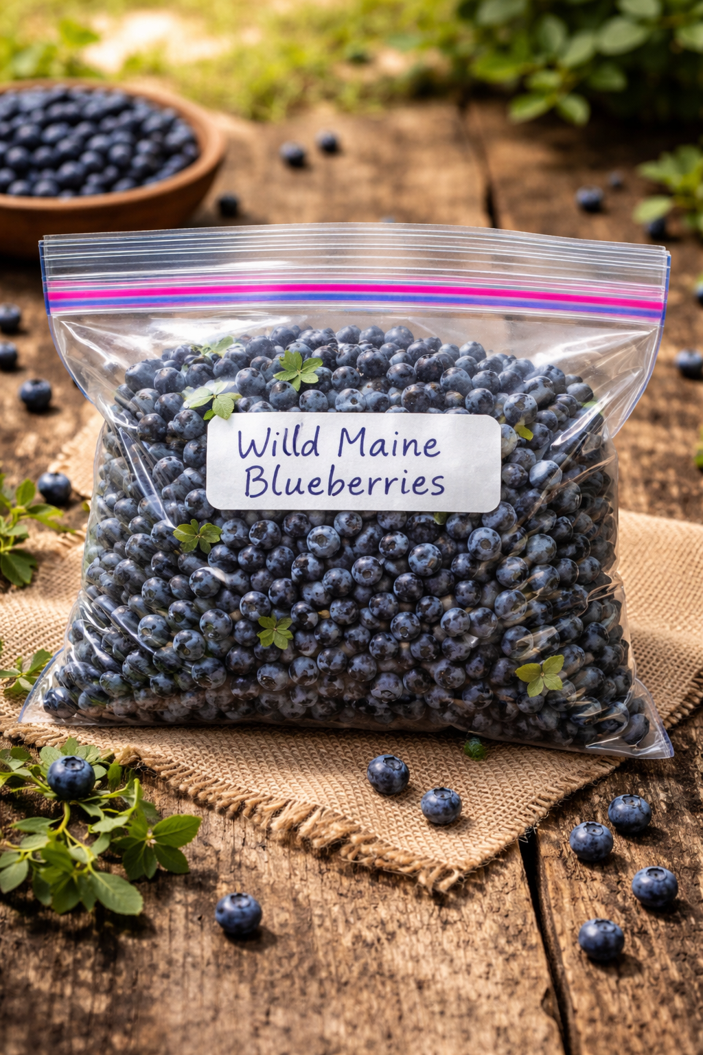 Frozen Wild Organic Maine Blueberries