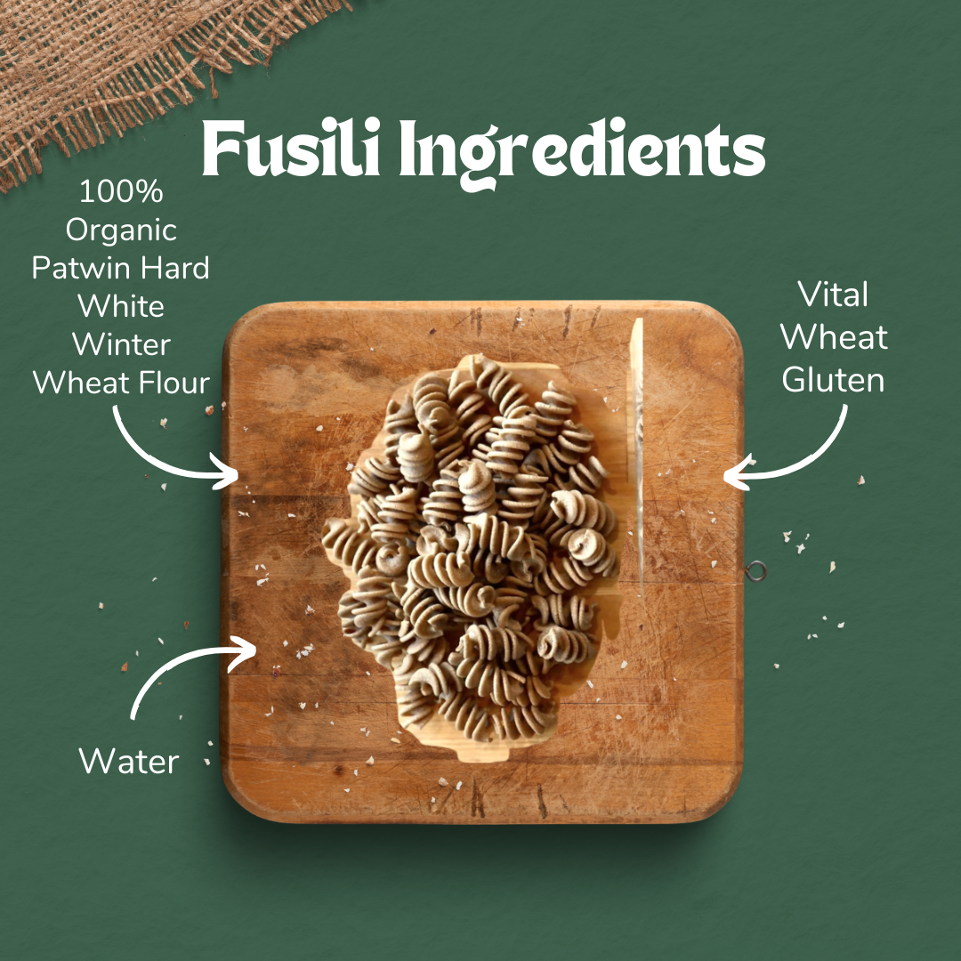 Organic Stone Milled Whole Wheat Fusilli Pasta