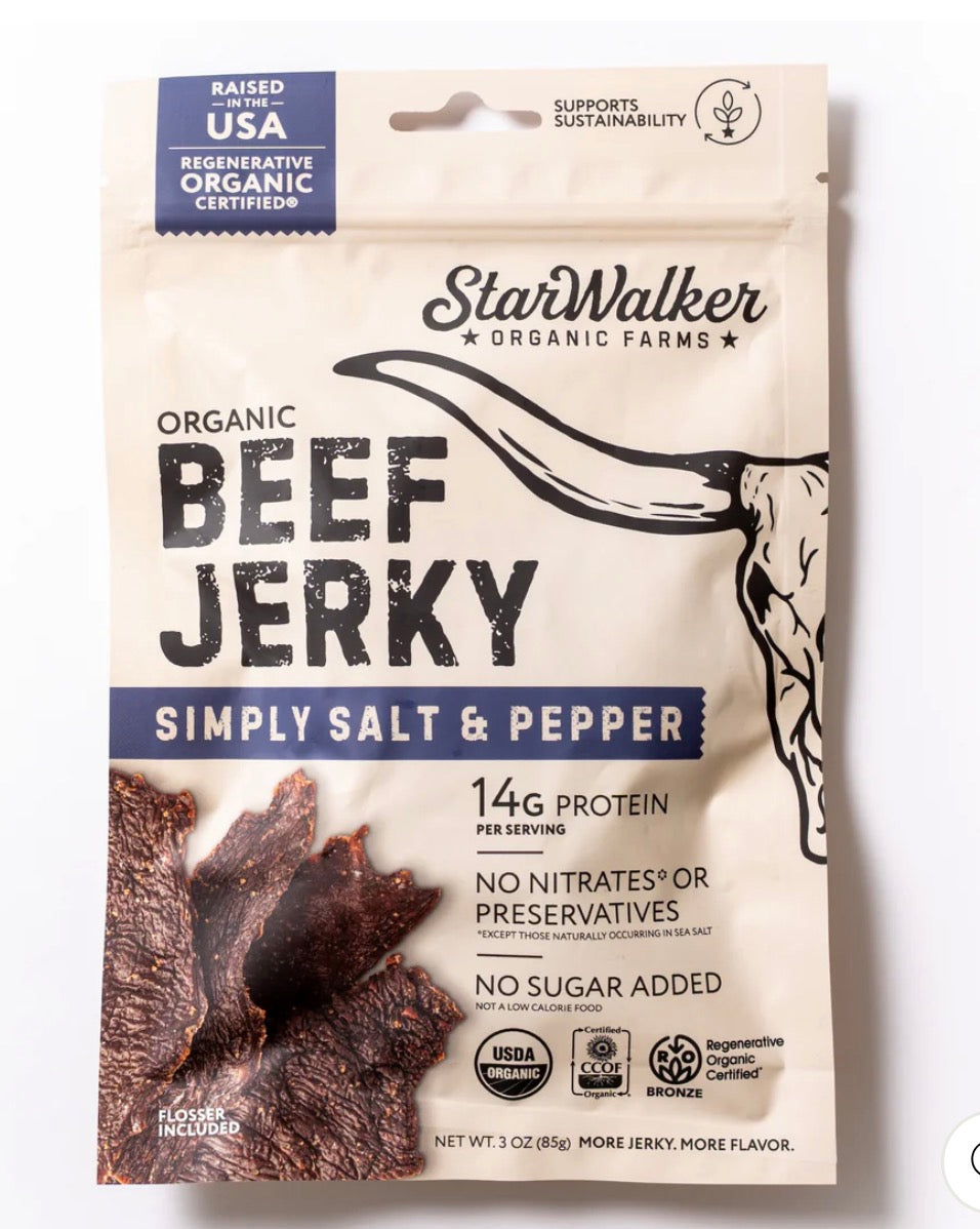 100% Grass-fed beef jerky | salt & pepper