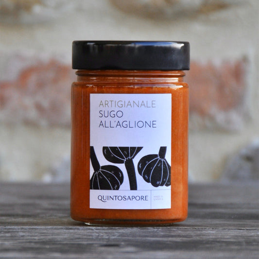 Quintosapore artisanal Sugo all'Aglione tomato sauce jar, 320 g